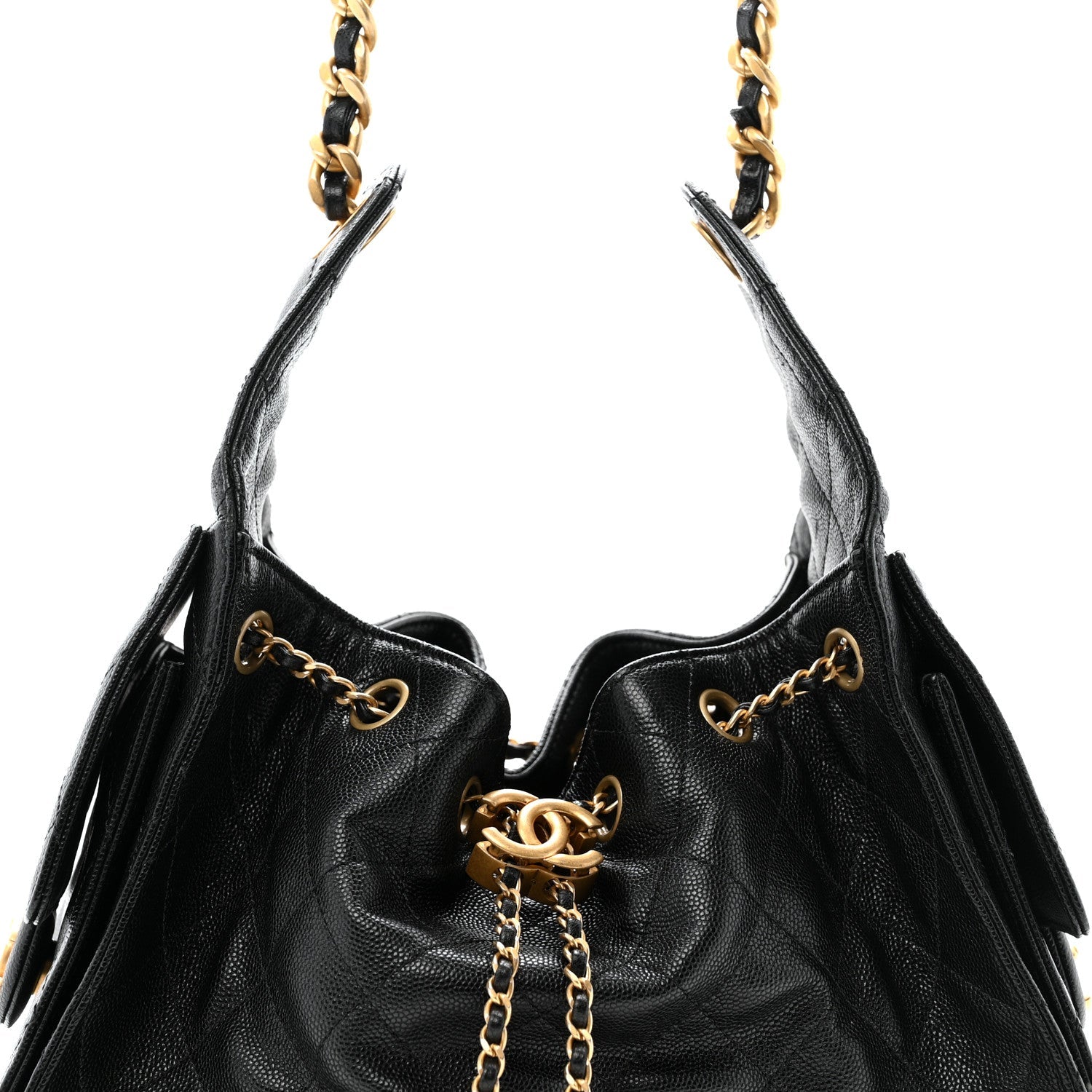 Caviar Quilted Small CHNL 25 Handbag Black