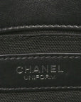 Calfskin Quilted CC Uniform Flap Belt Bag Black