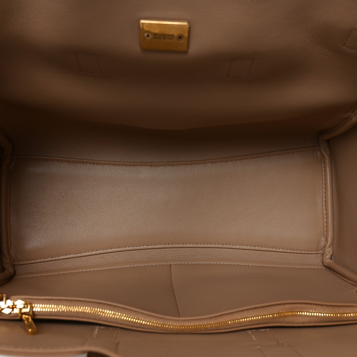 Smooth Calfskin Small Bel Air Carry All Bag Latte