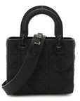 Ultra Matte Calfskin Cannage Small My ABCD1OR Lady D1OR Black