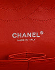 Lambskin Quilted Jumbo Double Flap Red