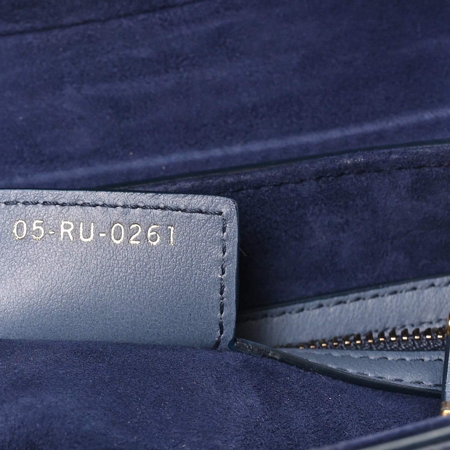 Calfskin Gradient Saddle Bag Indigo Blue