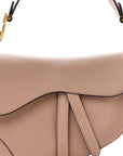 Grained Calfskin Saddle Bag Blush