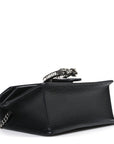 Dollar Calfskin Crystal Mini Dionysus Top Handle Bag Black Crystal