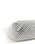 Satin Crystal Mini Re-Edition 2000 Bag White