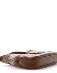 GG Supreme Monogram Azalea Calfskin Web Mini Jackie 1961 Hobo Beige Ebony Brown Sugar