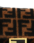 Shearling Vitello Dolce Macro FF 1974 Baguette Tobacco Black