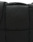 Nylon Intrecciato Padded Tech Maxi Cassette Bag Black