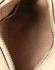 Textured Dollar Calfskin Web Mini Ophidia Shoulder Bag Mystic White