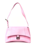 Semi Shiny Smooth Calfskin Small Downtown Shoulder Bag Candy Pink