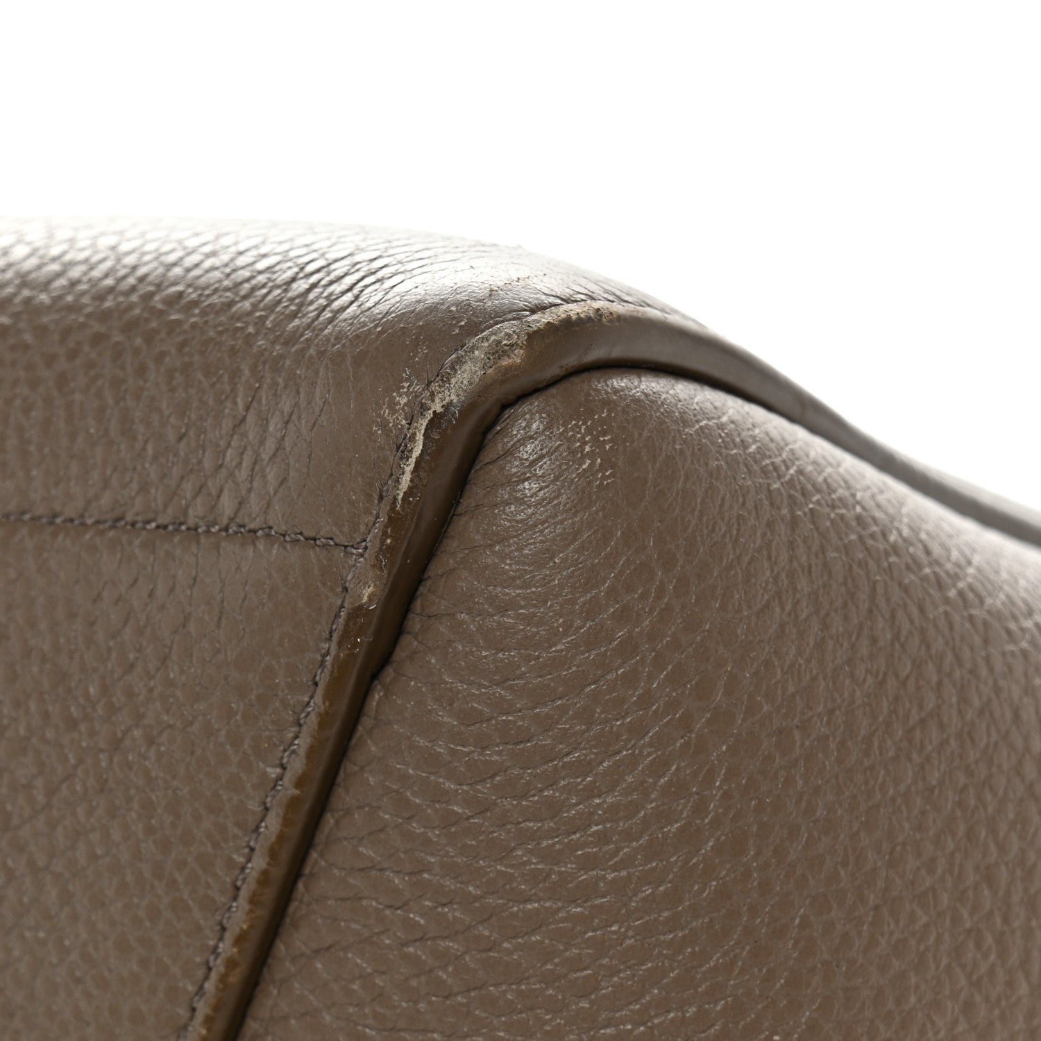 Soft Grained Calfskin Sangle Bucket Bag Taupe