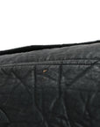 Coated Canvas Quilted Large Garment Travel Bag Black