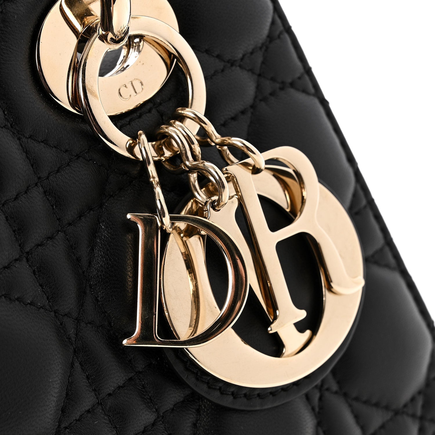 Lambskin Cannage Small My ABCD1OR Lady D1OR Black