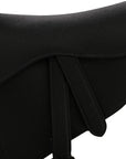 Satin Crystal Mini Saddle Bag Black