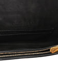 Grained Calfskin Saddle Belt Bag Black