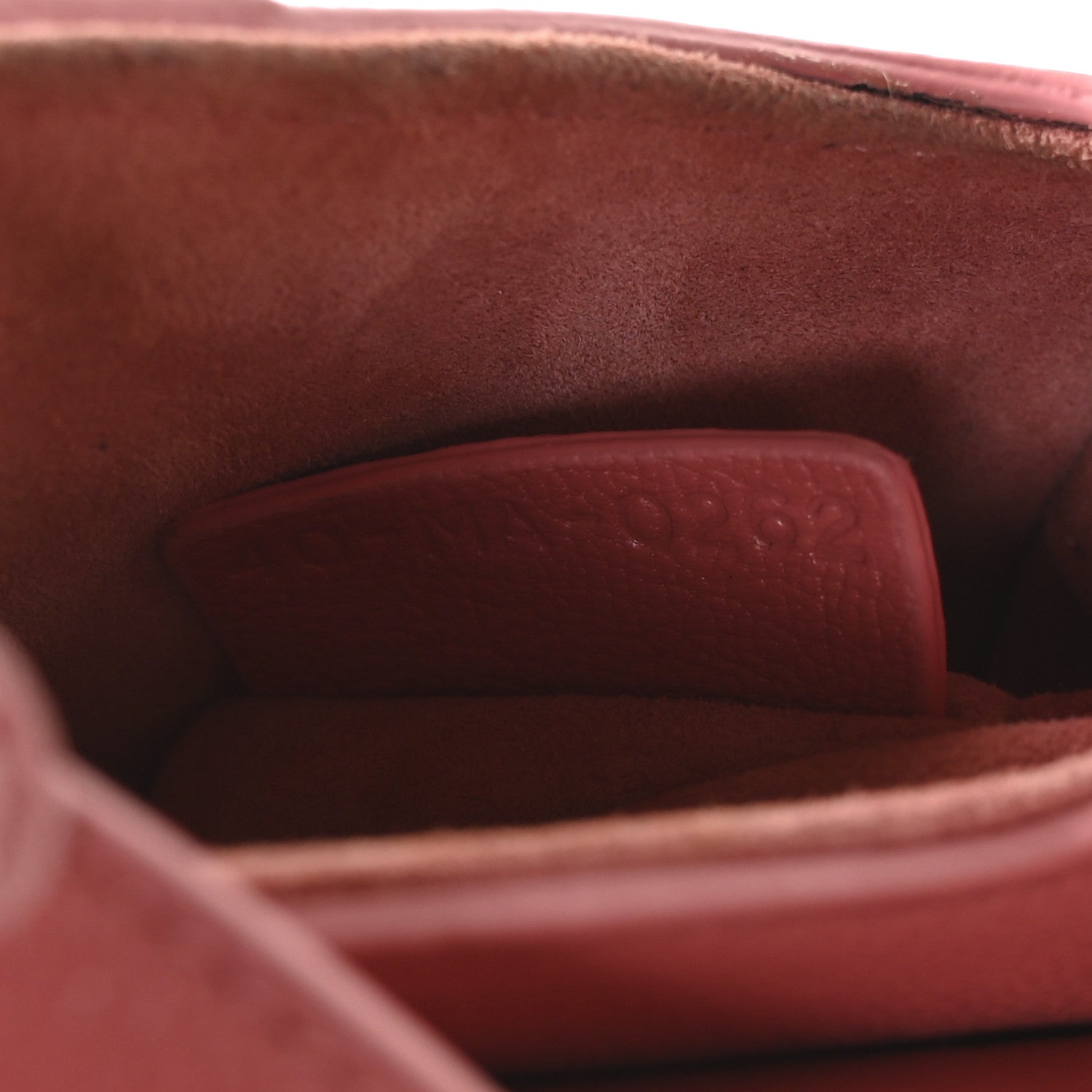 Goatskin Micro Saddle Bag With Strap Coral Powder
