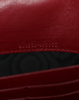 Tweed GG Monogram Mini Dionysus Chain Wallet Black White Romantic Cherry