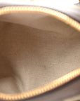 GG Supreme Monogram Textured Dollar Calfskin Web Super Mini Ophidia Top Handle Bowler Bag  Beige Ebony New Acero