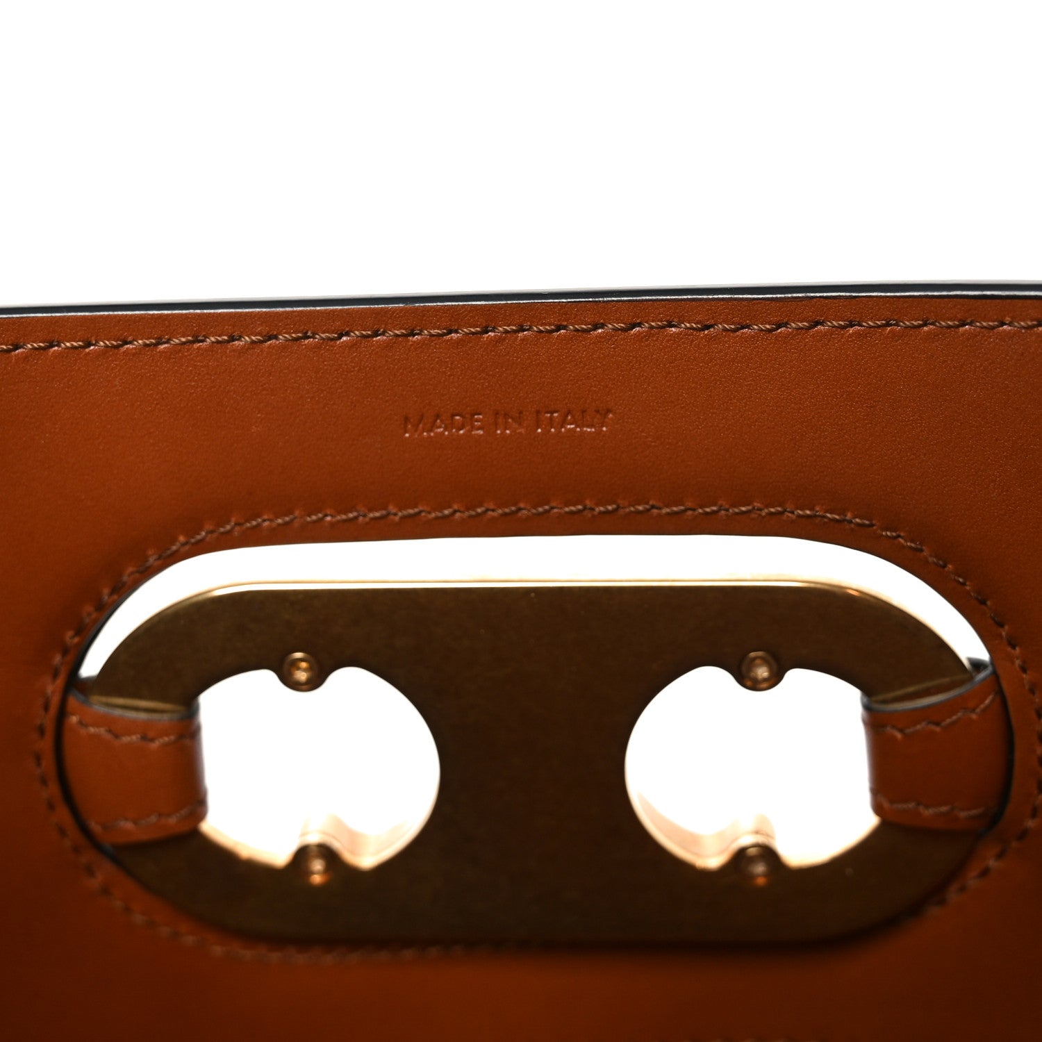 Satinated Calfskin Maillon Triomphe Bucket Bag Tan
