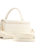 Calfskin Crocodile Embossed Le Chiquito Long White