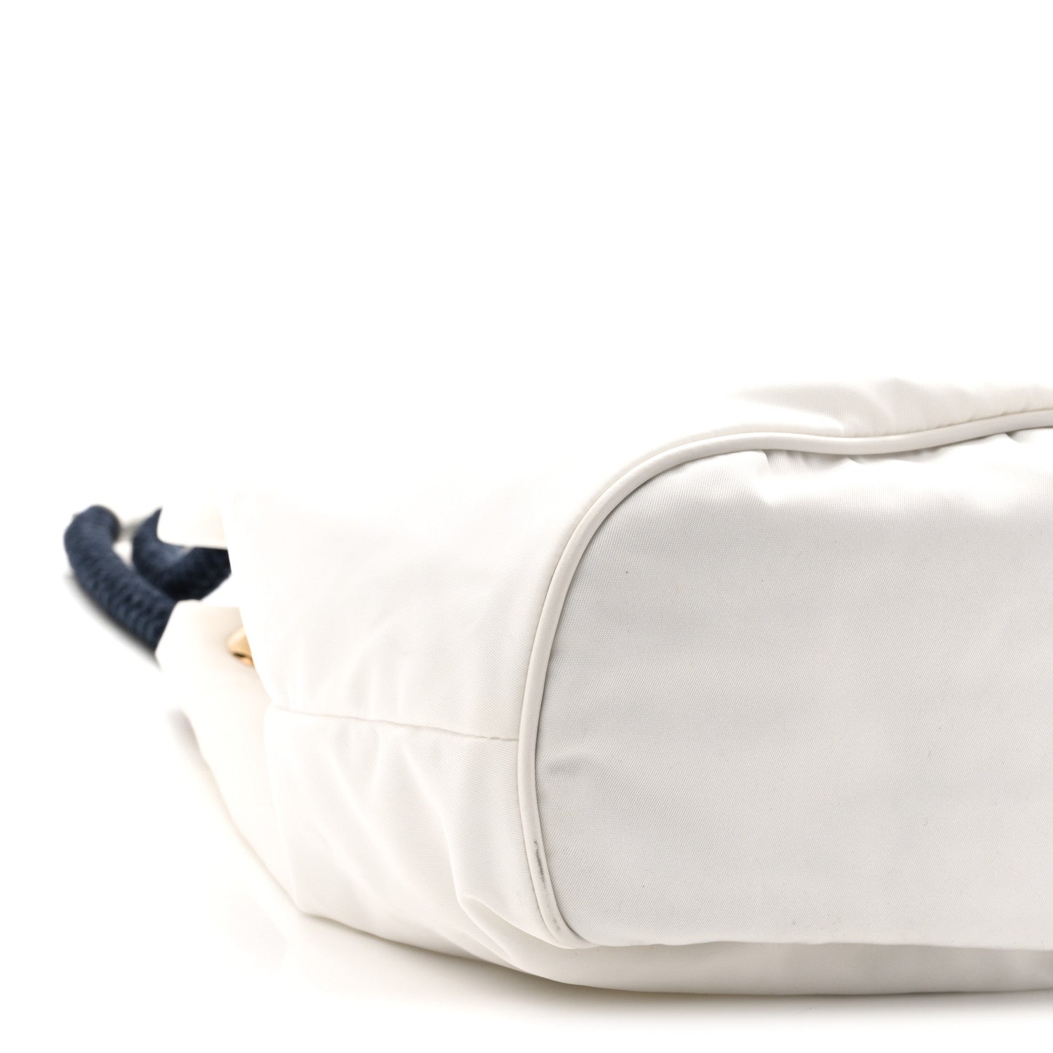 Re-Nylon Triangle Mariner Small Bucket Bag White Baltico
