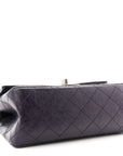 Aged Calfskin Quilted 2.55 Reissue Mini Flap Dark Purple