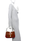 Snakeskin Calfskin Small Jackie 1961 Hobo Brown Multicolor