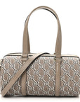 GG Shadow Monogram Ophidia Top Handle Bowler Bag Taupe