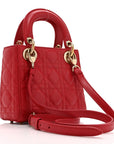 Lambskin Cannage Mini Lady D1OR Red