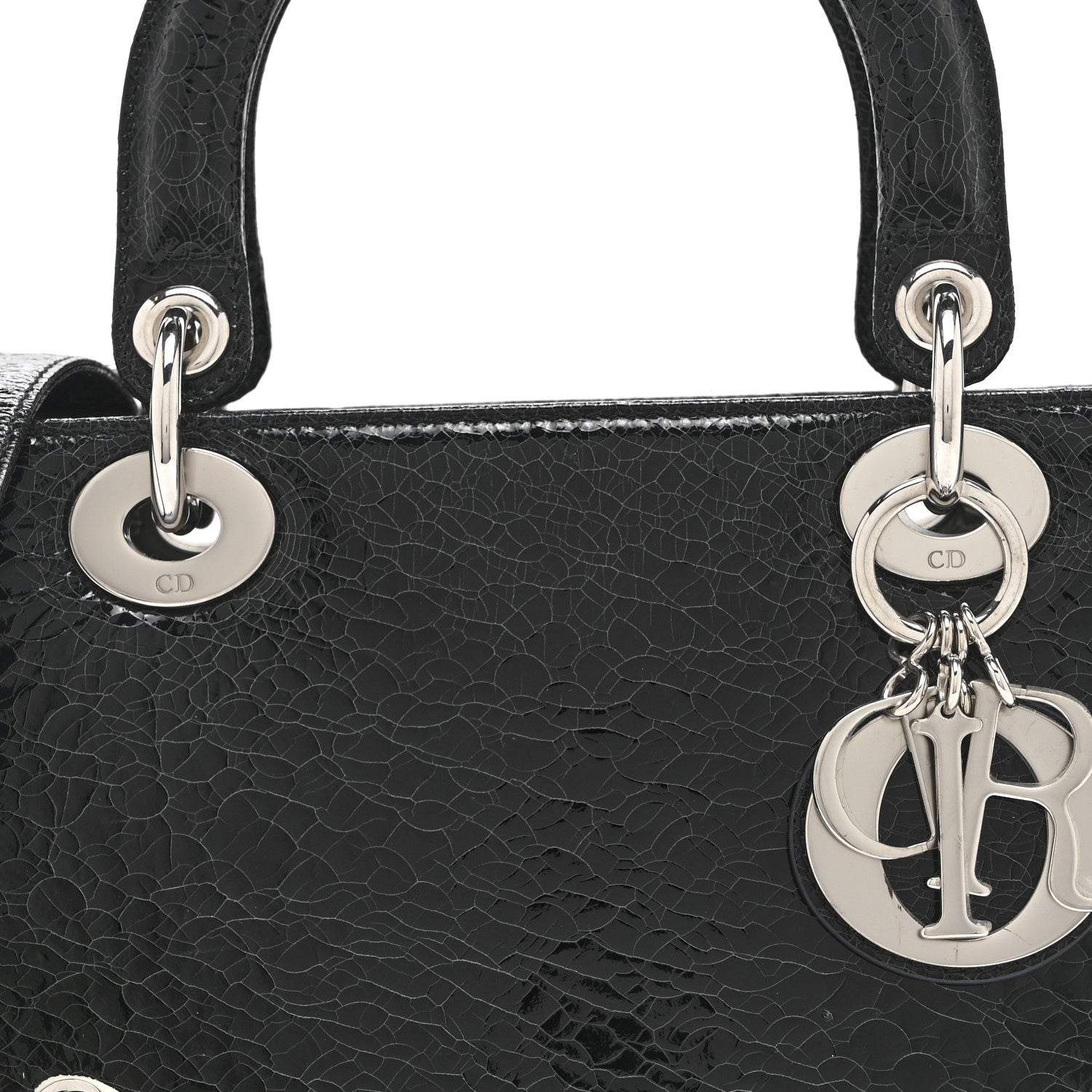 Ceramic Effect Deerskin Jeweled Swan Lady D1OR Black