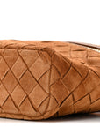 Suede Intrecciato Bang Bang Vanity Case Amber