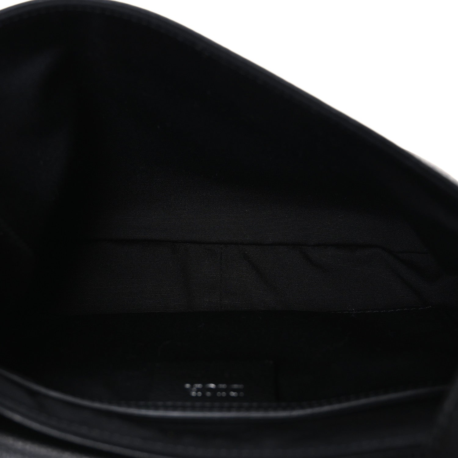Grained Calfskin Saddle Messenger Bag Black