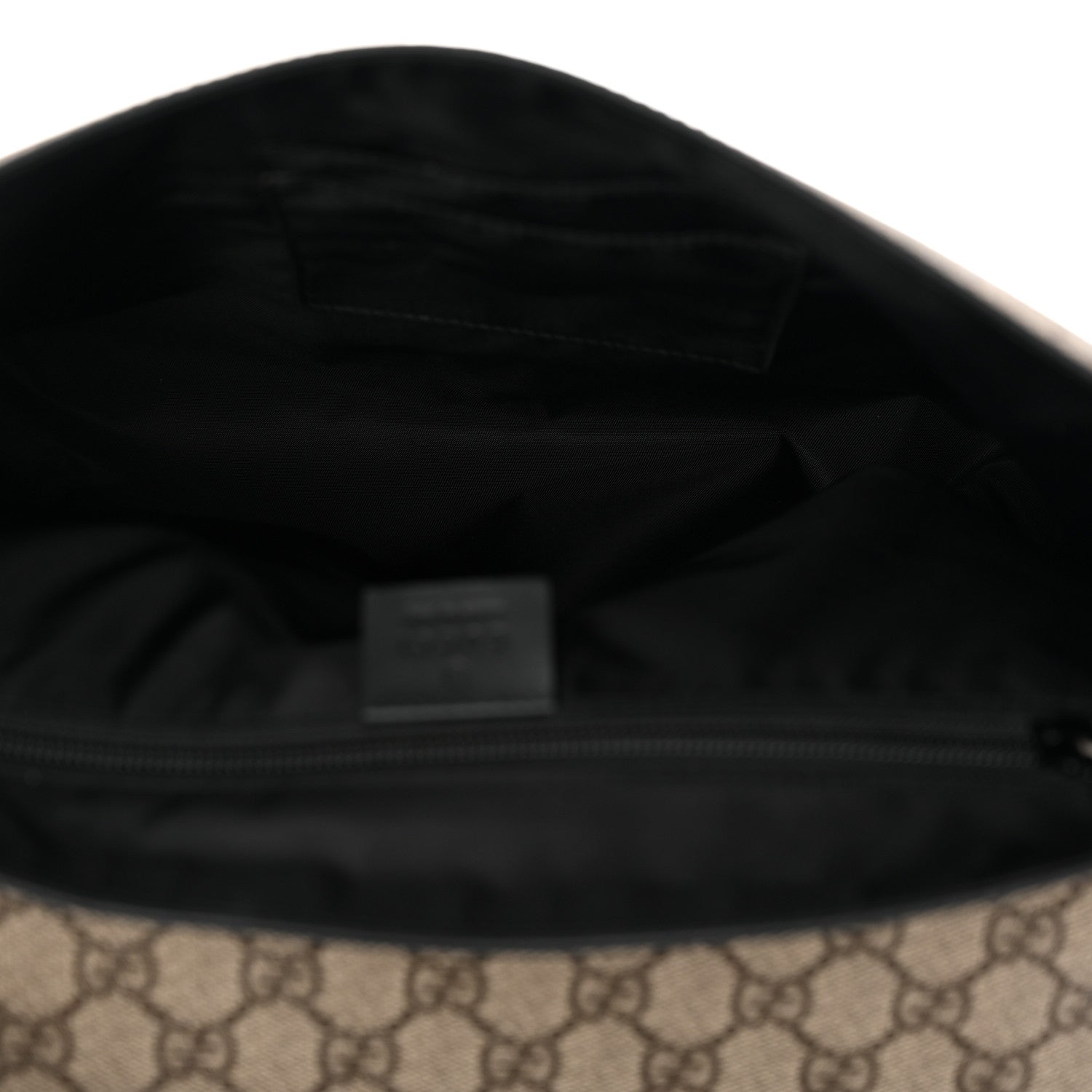 GG Supreme Monogram Web Flap Messenger Bag Black