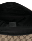 GG Supreme Monogram Web Flap Messenger Bag Black