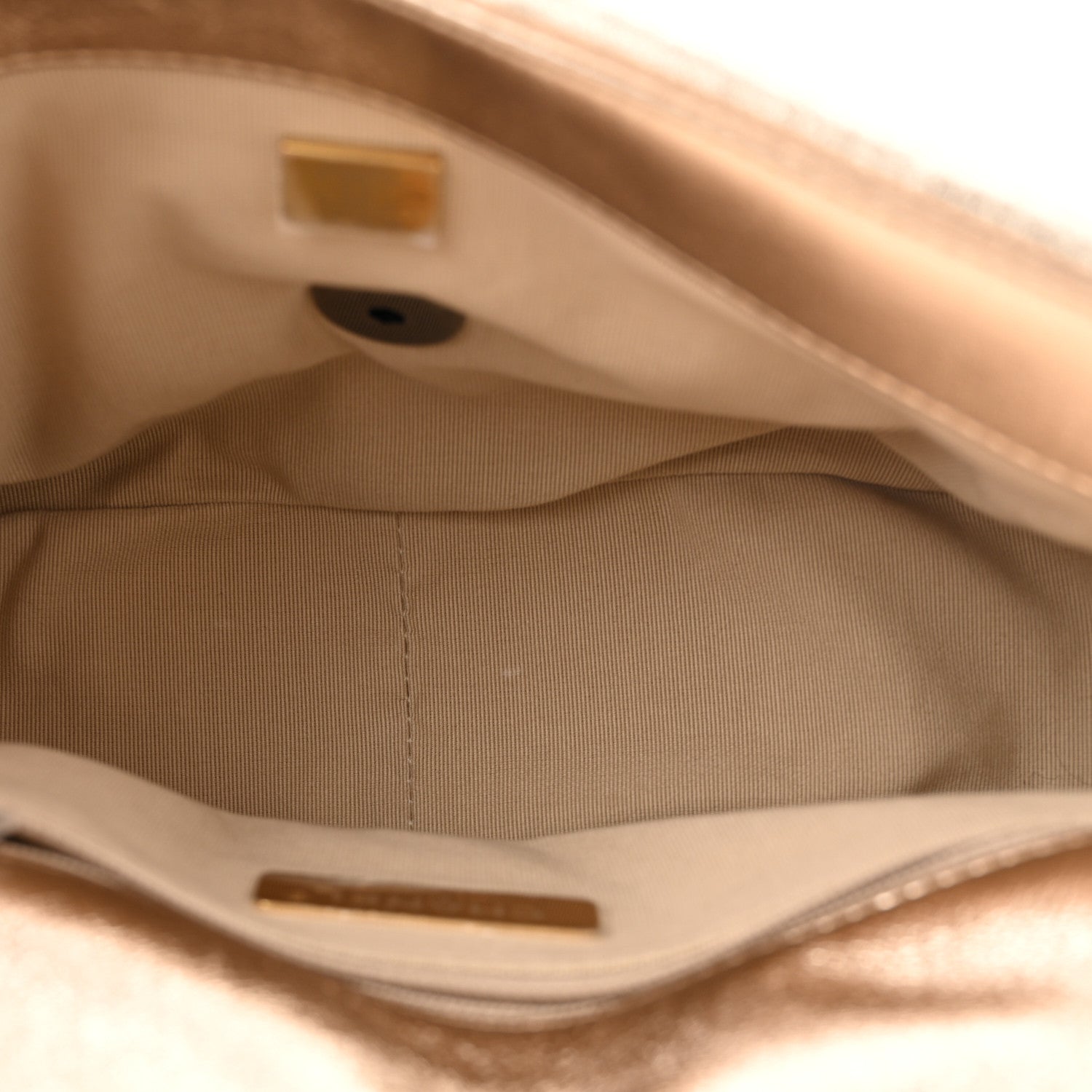 Metallic Lambskin Quilted Medium CHNL 19 Flap Gold