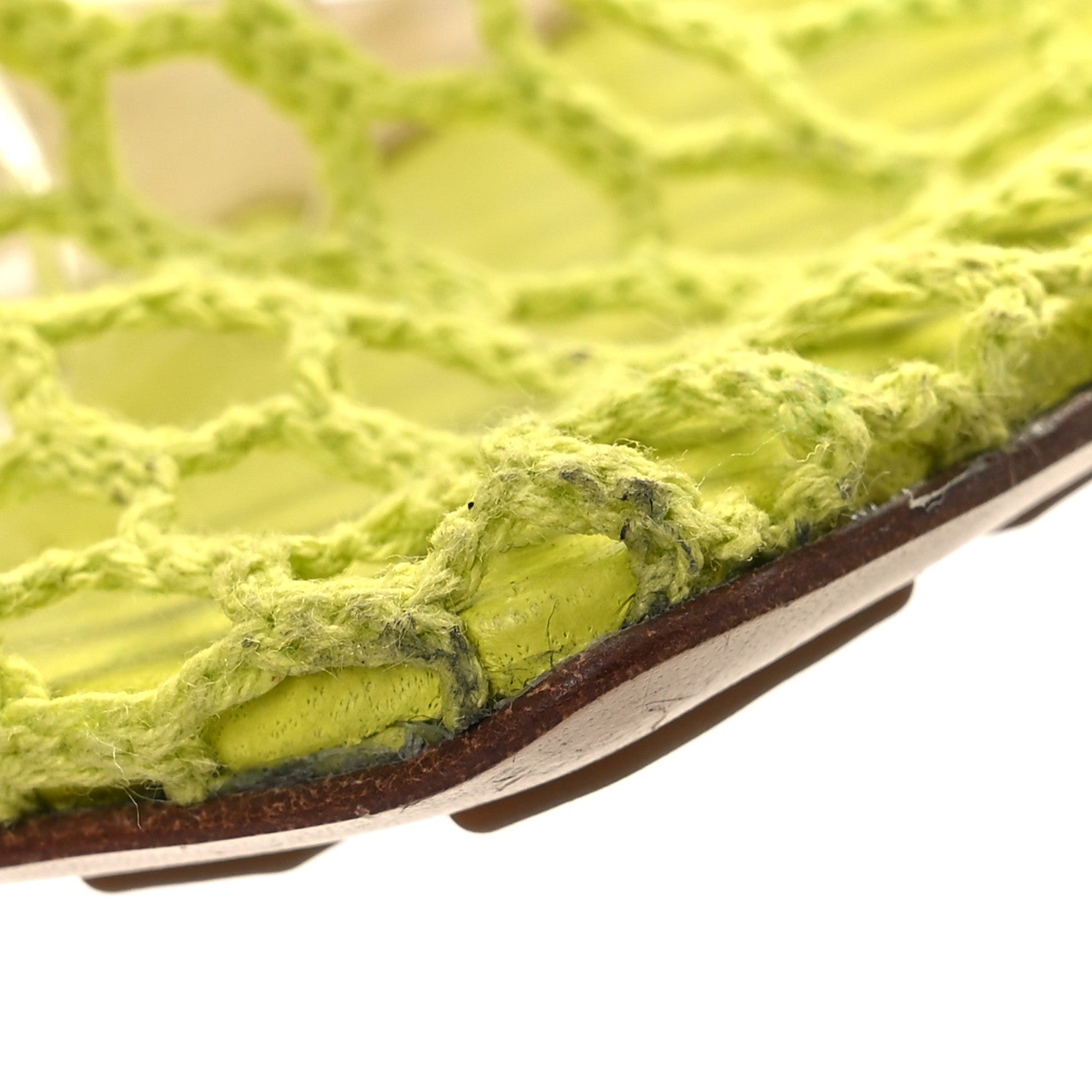 Mesh Nappa Stretch Ankle Tie Sandals 39 Kiwi