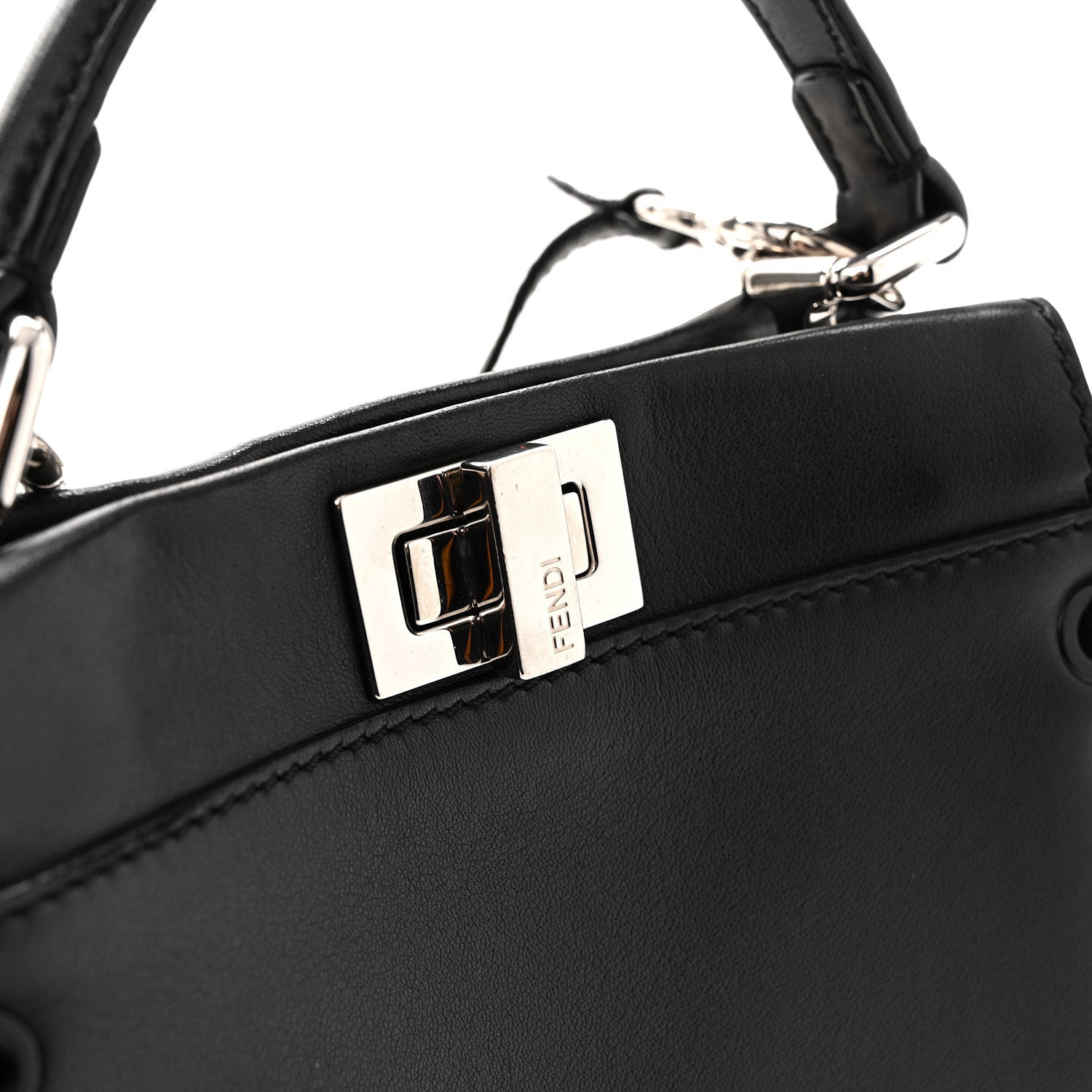 Nappa Lace Up Mini Peekaboo Iconic Satchel Black