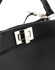 Nappa Lace Up Mini Peekaboo Iconic Satchel Black