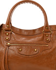 Agneau Arena Gold Hardware Medium Le City Camel