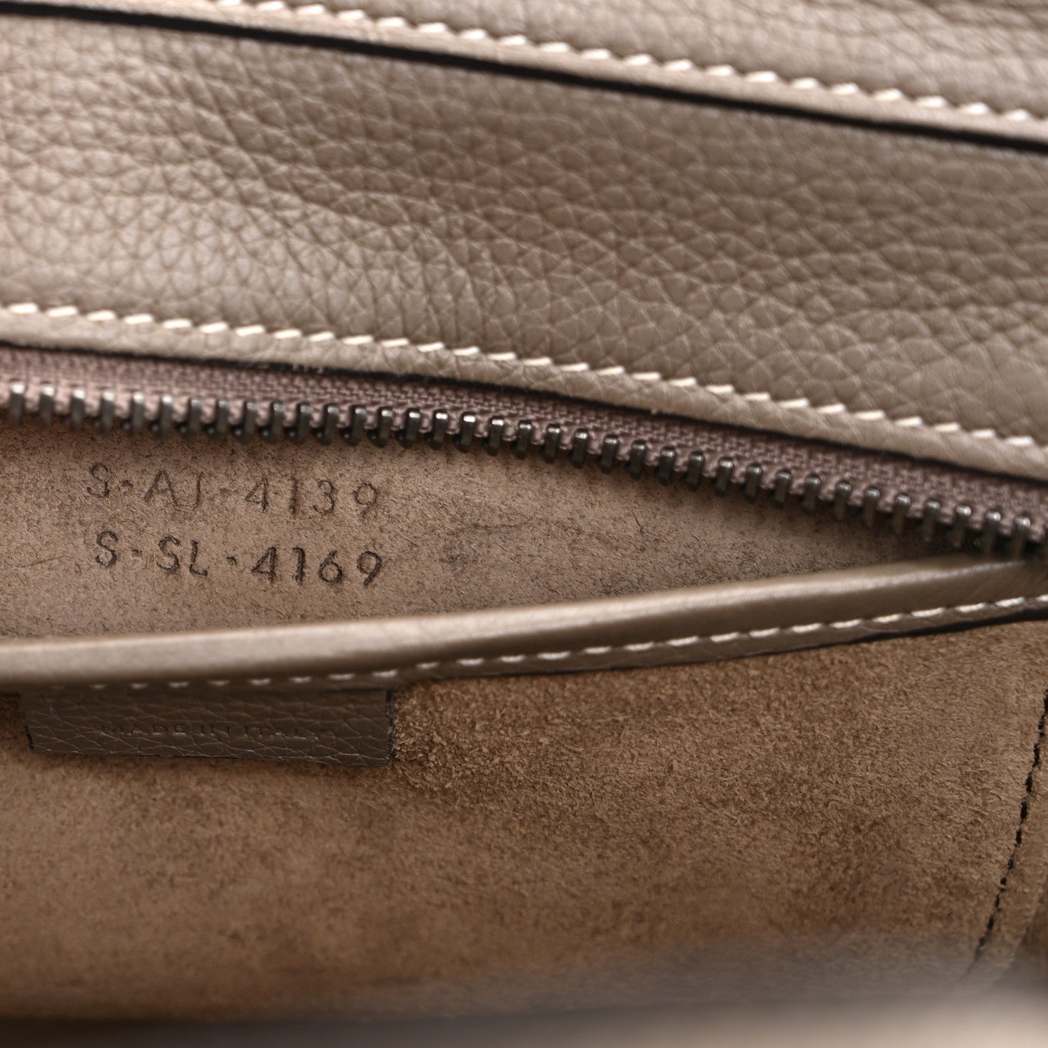 Drummed Calfskin Nano Luggage Souris