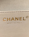 Suede Quilted Medium CHNL 25 Handbag Dark Grey