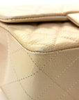 Metallic Goatskin Quilted Mini Rectangular Flap Gold