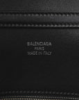 Natural Smooth Calfskin Medium Rodeo Top Handle Handbag Black