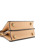 Shiny Nappa Petite Peekaboo I SEE U Satchel Miele Scuro