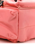 Nylon Medium Rucksack Backpack Bright Coral Pink