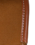 Canvas Calfskin Triomphe Mini Besace Tan