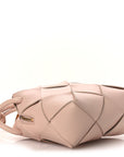 Lambskin Maxi Intrecciato Mini Cassette Camera Bag Macaroon