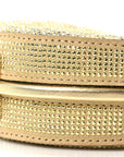Crystal Vitello Laminato Suede FF Nano FNDIgraphy Hobo Charm Platino