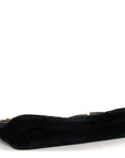 Velvet Matelasse Loved Embroidered Medium GG Marmont Shoulder Bag Black