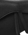 Grained Calfskin Saddle Bag Black